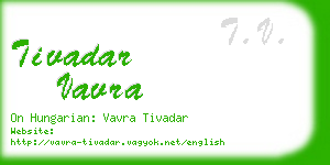 tivadar vavra business card